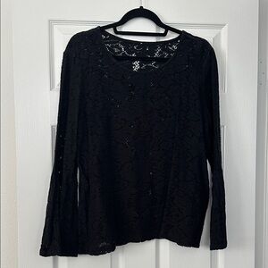 Black Lace Women's Top